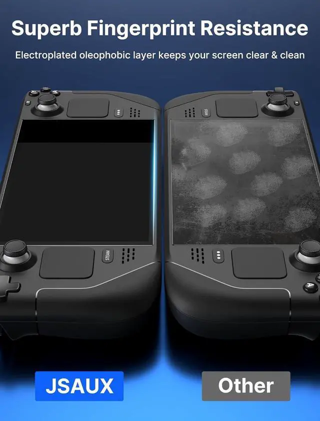 Alt view image 6 of 7 - JSAUX 2-Pack Steam Deck Screen Protector, Ultra HD Glass Protector 9H Hardness Easy to Install with Guiding Frame Scratch Resistant Tempered Glass for Steam Deck/Steam Deck OLED, Come with Toolkits