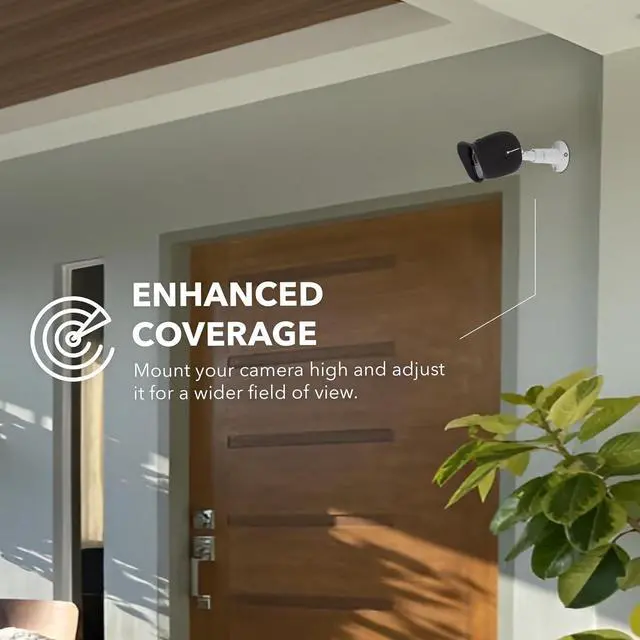Alt view image 4 of 6 - Wasserstein Adjustable Metal Wall Mount Compatible with Arlo Essential/XL 2 Gen/Pro/2/3/4/5/Ultra/Ultra 2, Wyze Cam Outdoor/V3, & Ring Stick Up Cam Pro/Battery (3-Pack, White)