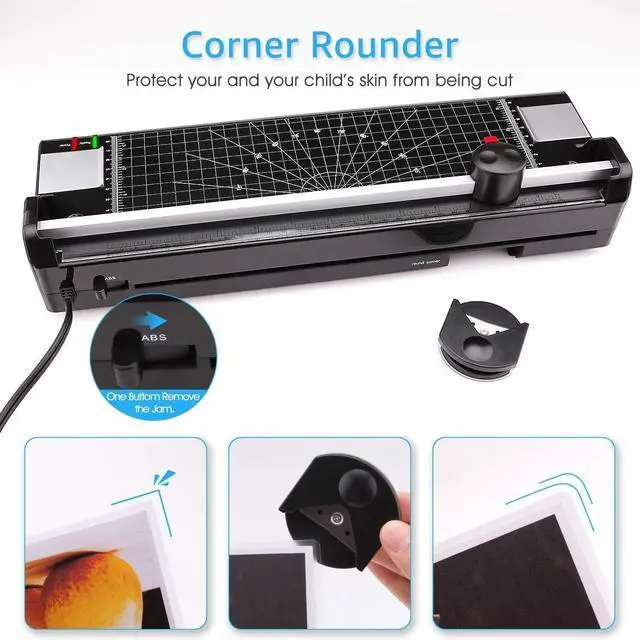 Alt view image 5 of 7 - Laminator Machine for A3/A4/A6, YE381 13inch Thermal & Cold Laminating Machine for Home Office School Teacher Use with 50 Pouches, Paper Trimmer and Corner Rounder