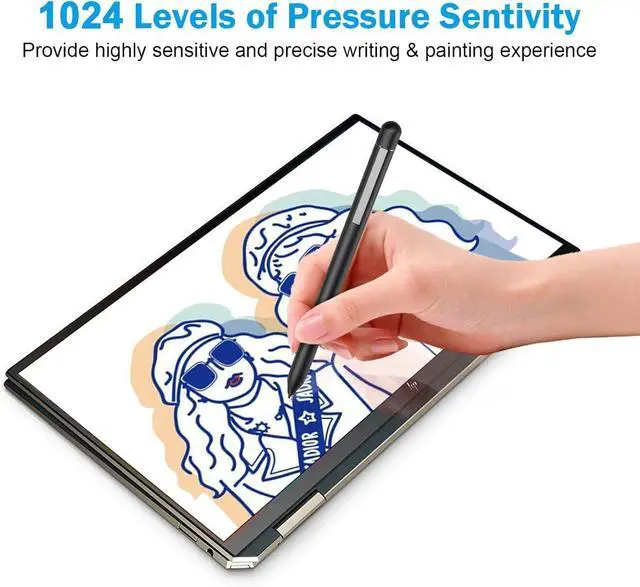 Alt view image 5 of 7 - Stylus Pen for Microsoft Surface Pro 11/10/9/8/X/7+/7/6/5/4/3/Surface 3, Surface Go 4/3/2/1, Surface Laptop/Studio/Book 5/4/3/2/1 with Palm Rejection, 1024 Levels Pressure, 2500h Working Hours
