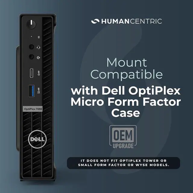 Alt view image 2 of 7 - HumanCentric Mount for Dell OptiPlex Micro - VESA, Under Desk & Wall