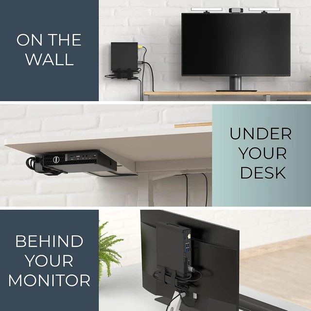 Alt view image 7 of 7 - HumanCentric Mount for Dell OptiPlex Micro - VESA, Under Desk & Wall