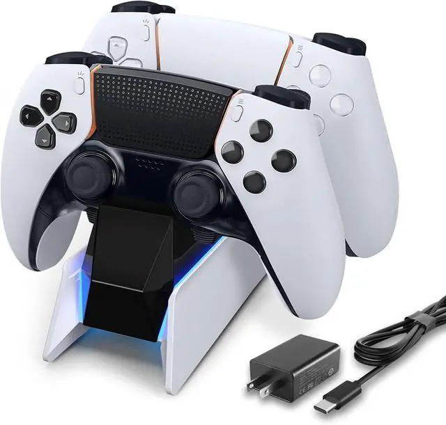 Main image of PS5 Controller Charging Station Dock, Dual Charging for Dualsense, Wireless Accessories with Blue LED ON/Off Automatically