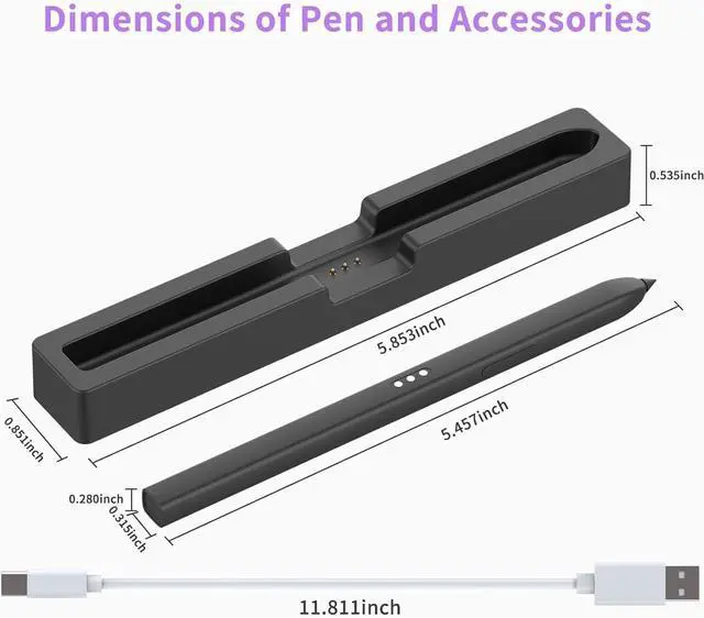 Alt view image 7 of 7 - Digital Stylus Pen for Len-OVO Touchscreen, Active Stylus Pen for Len-OVO ThinkPad Yoga/Miix 720/510/520 IdeaPad Flex 5/6 with 2048 Levels of Pressuree Sensitivity for Len-OVO Touch Screen Laptop