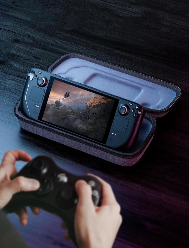 Alt view image 2 of 7 - JSAUX Carrying Case Compatible with Steam Deck/Steam Deck OLED, Protective Hard Shell Carry Case Built-in Charger Storage, Portable Travel Carrying Case for Steam Deck Console & Accessories - BG0102