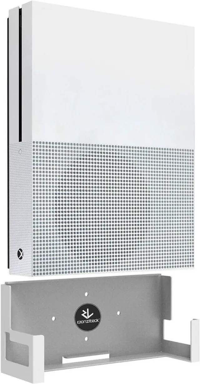 Main image of Monzlteck Wall Mount for Xbox One SAll Metal Vertical Hanging On Wall with Power Botton Left/Right,Wall Shelf Bracket for Xbox 1S