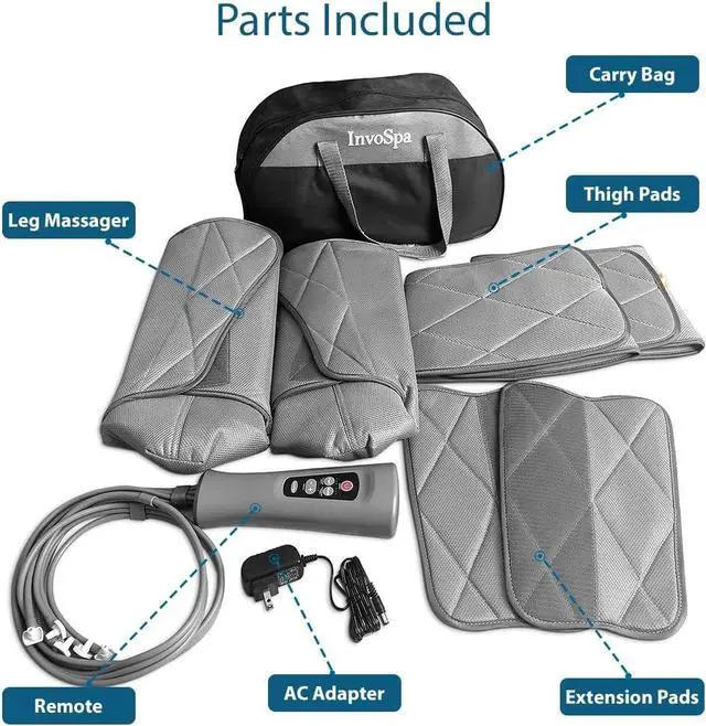 Alt view image 6 of 7 - Leg Massager for Circulation - Foot and Calf Massager, Air Compression Leg Wraps Massage Boots Machine for Home Use Leg Massage - scd Machine for Calf, Thigh and Foot Massager, FSA or HSA Eligible