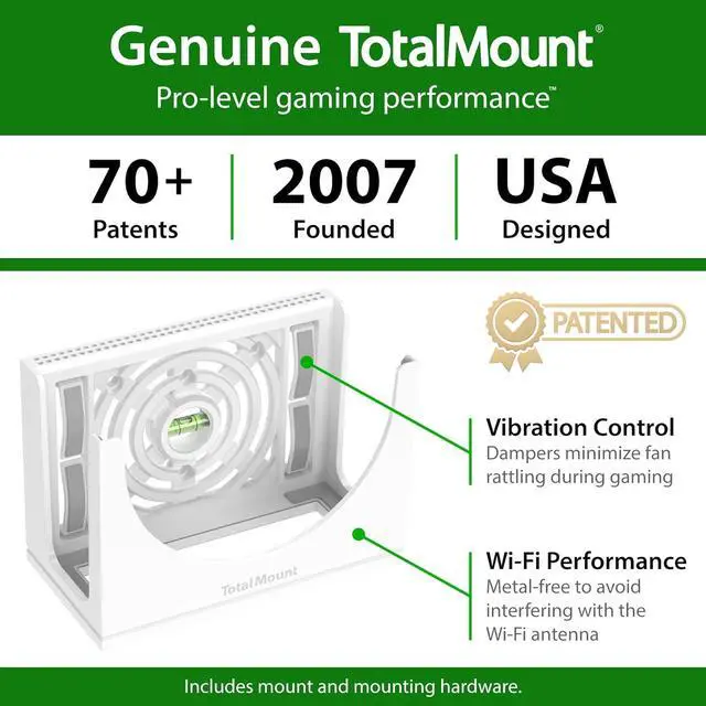 Alt view image 6 of 6 - TotalMount  Wall Mount  Mounts Xbox Series S on a Wall by Your TV (White)