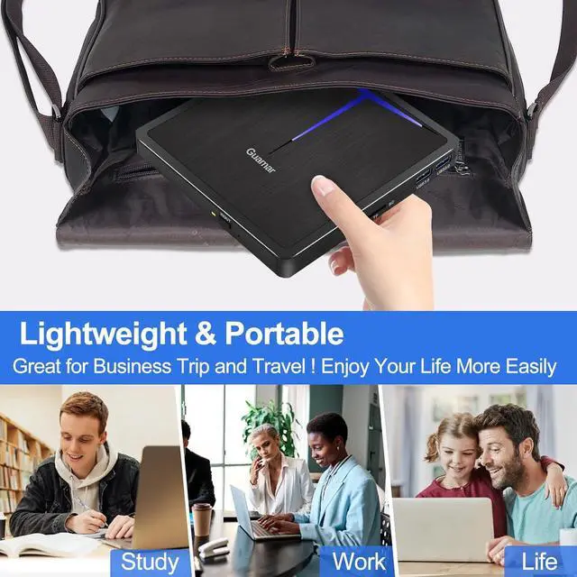 Alt view image 6 of 7 - Guamar External CD/DVD Drive for Laptop, USB 3.0 USB-C DVD Player CD Burner with 2 USB Ports SD TF Slot, Portable CD DVD ROM Drive Disk Reader Writer for PC Mac MacBook Windows 11 Linux