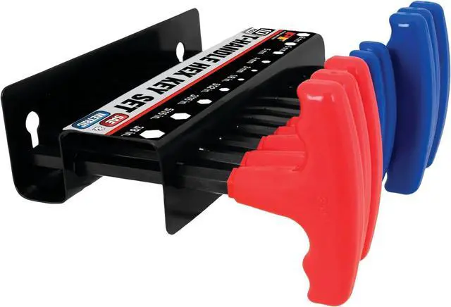 Alt view image 4 of 7 - Performance Tool W80277 10-Piece SAE & MetricT-Handle Allen Wrench Set, Long Arm Hex Key Wrench Set