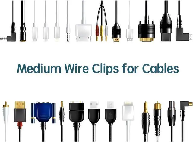 Alt view image 6 of 7 - 40Pcs Strong Adhesive Cable Clips with 50 Strips,Wire Clips,Cord Organizer Cable Management Finisher Wire clamp Wire Holder Cable Organizer Wire Hider for Cords Max.1/4"