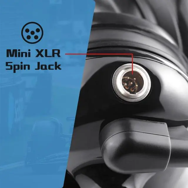 Alt view image 3 of 6 - Two Way Radio Headset with Noise Cancelling Microphone, Volume Control Knob, Push to Talk, 3.5mm Input Jack Behind The Head Style Racing Headset