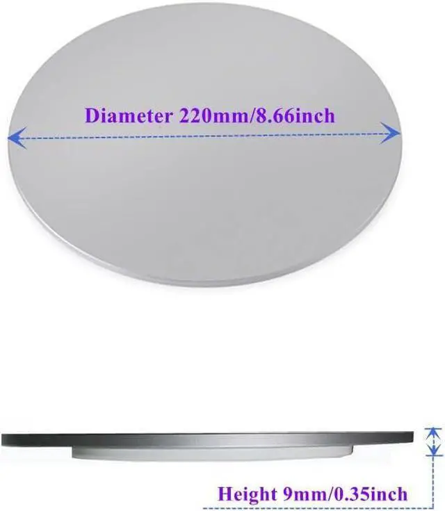 Alt view image 3 of 7 - Aluminum 360° Rotation Monitor Swivel Base Computer Screen Monitor Turntable Stand Flat Panel TV Rotating Mat for iMac Laptop Potted Plants Arts Crafts Products Display Stand