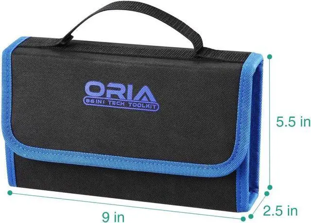 Alt view image 2 of 7 - ORIA Precision Screwdriver Set, 86 in 1 Screwdriver Repair Tool Kit, Screwdriver Kit with Portable Bag for Game Console, Tablet, PC, Smartphone, Other Electronics, Blue