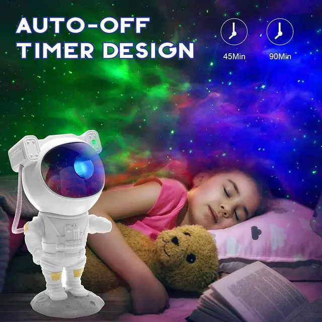 Alt view image 5 of 6 - SFOUR Astronaut Galaxy Projector Night LightLights for Bedroom,Kids Room Decor Aesthetic, Adjustable Head Angle,Gift for Kids Adults Home Party Ceiling DecorChristmas Gift