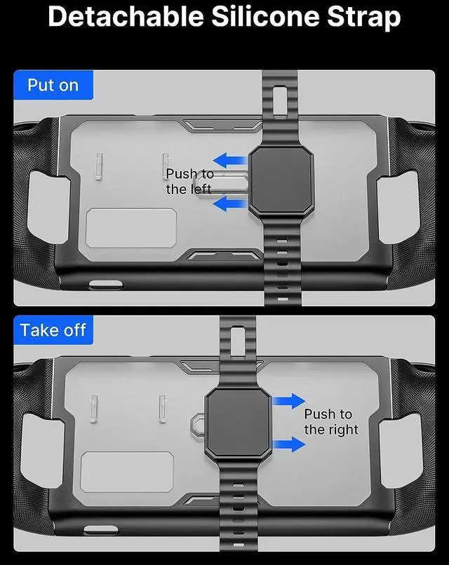 Alt view image 6 of 7 - JSAUX ModCase for Steam Deck/Steam Deck OLED, PC0104 Modular Valve Steam Deck Case Include Protective Case, Face Cover, Cooling Fan, Metal Bracket and Strap - Cooler Set