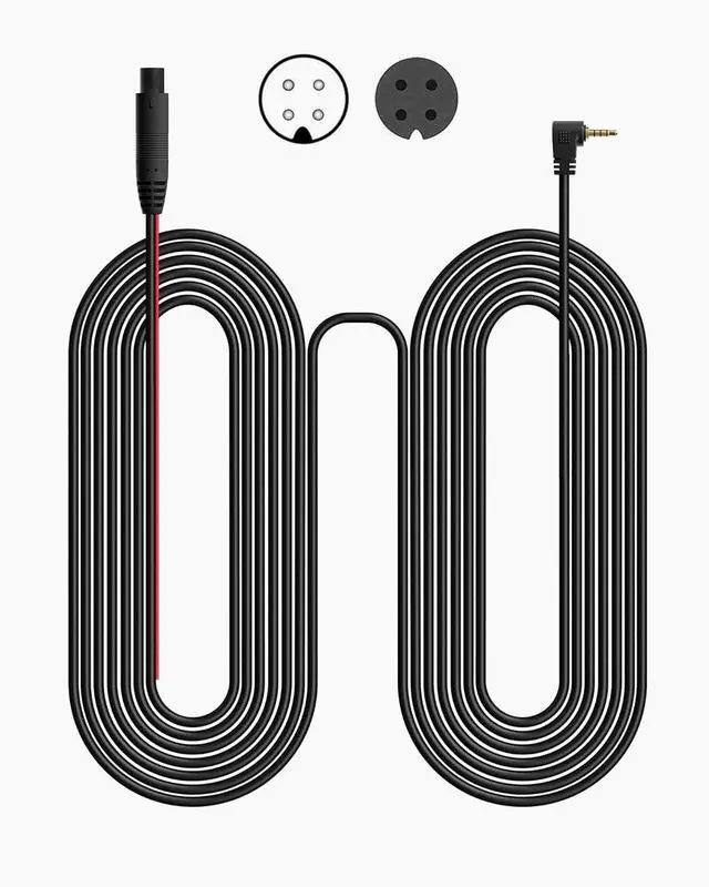 Alt view image 7 of 7 - WOLFBOX 50 Feet Rear Camera Longer Replacement Cable for i17 / i07 / G840S / G840H / G900 / G930 / G850 / G850PRO / G900PRO Version with 2.5mm Jack (4-Pin) Mirror Dash Cam