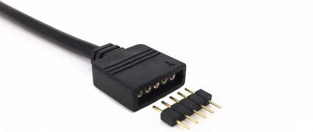 Alt view image 2 of 5 - 2 Pack Black 5m/16.4ft RGBW Extension Cable With Full Copper Wires for LED Strip 5050 3528 Cord 5pin