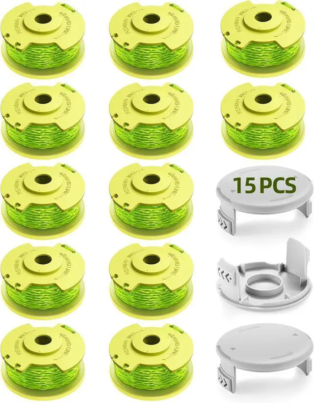 Main image of String Trimmer Refill for Ryobi One Plus+ AC80RL3,11 FT/0.080-Inch Weed Eater String Compatible with Ryobi Weed Wacker 18v, 24v, and 40v Trimmers (12 Trimmer Line & 3 Trimmer Cap)