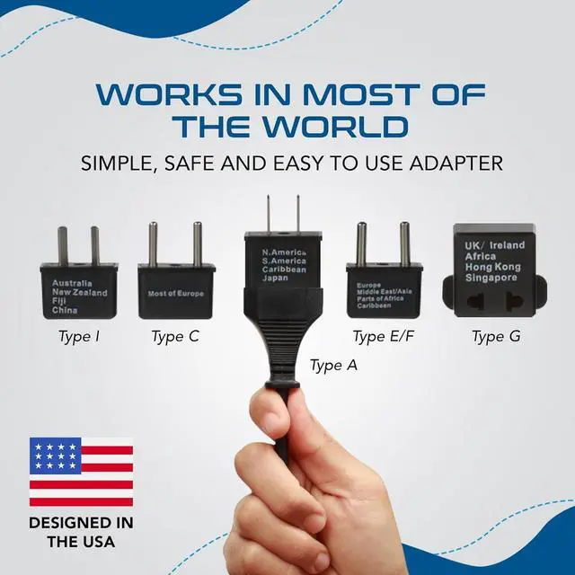 Alt view image 5 of 7 - Ceptics International Worldwide Travel Plug Adapter 5 Piece Set, Great for Cell Phones, Battery Chargers, Laptops to Work in Most Countries