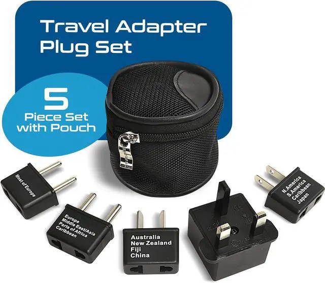 Alt view image 6 of 7 - Ceptics International Worldwide Travel Plug Adapter 5 Piece Set, Great for Cell Phones, Battery Chargers, Laptops to Work in Most Countries