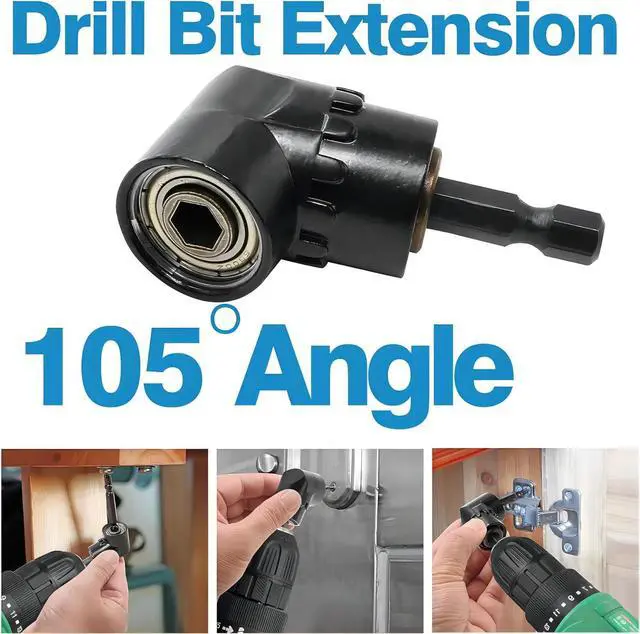 Alt view image 7 of 7 - Impact Grade Driver Sockets Adapter Extension Set Drill Bit 3Pcs 1/4 3/8 1/2" Universal Socket Adapter Set and Right Angle Drill 105 Degree Right Angle Screwdriver set Drill Hex Bit Socket Adapter
