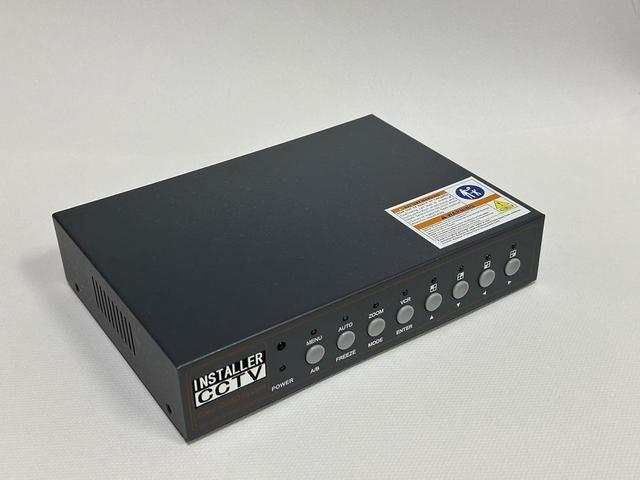 Alt view image 4 of 6 - Installer CCTV 4CH Video Color Quad Multiplexer with Loopout, Remote Control and Free 1 Amp Power Adapter