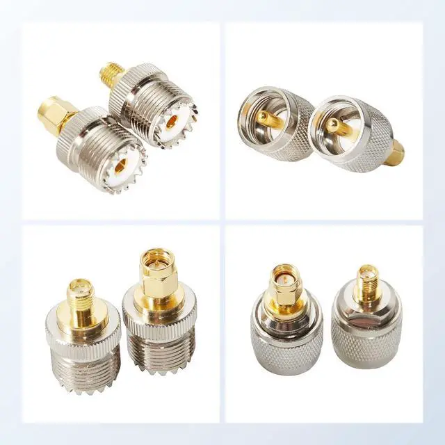 Alt view image 6 of 6 - Anina 4pc SMA - UHF FR Coaxial Connector Kit SMA to PL259 SO239 UHF VHF Crimp Coax Adapter for CB Radio/Handheld Ham Radio Antenna/Walkie Talkie/Amateur Radio
