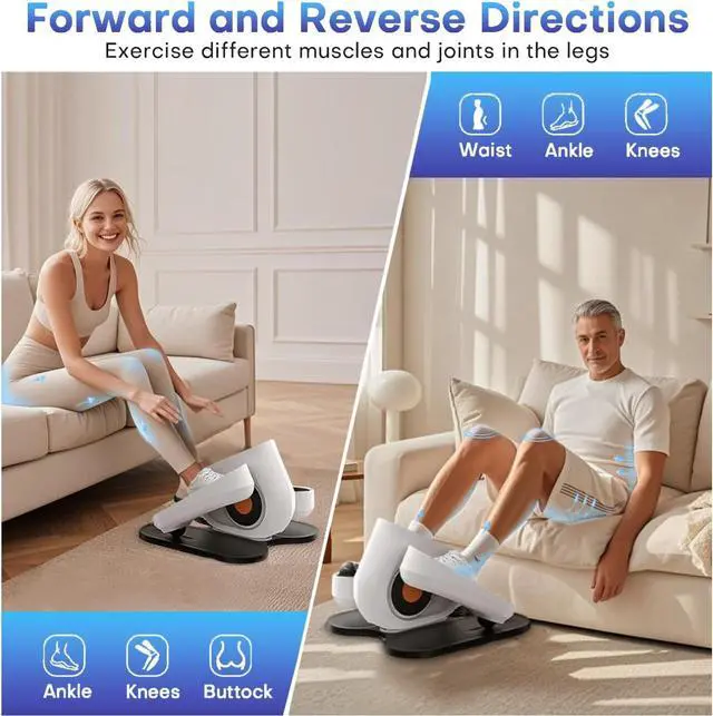 Alt view image 6 of 7 - Under Desk Elliptical Machine, Electric Ellipse Leg Exerciser While Sitting for Seniors Adults, Leg Ercise Pro, Leg Exerciser While Sitting, Home Use Seated Ellipse Leg Exerciser