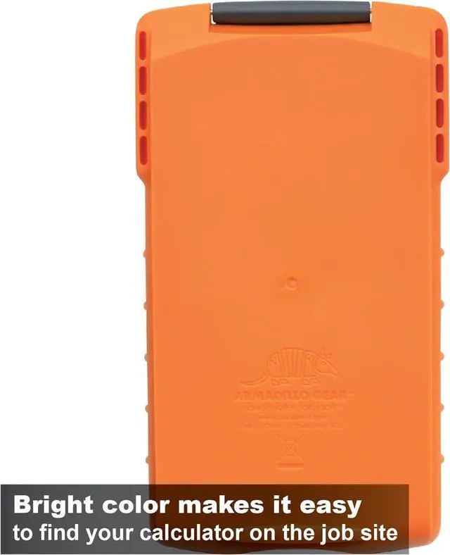 Alt view image 5 of 7 - Calculated Industries 5032-4 Armadillo Gear Hard Protective Calculator Case in Orange