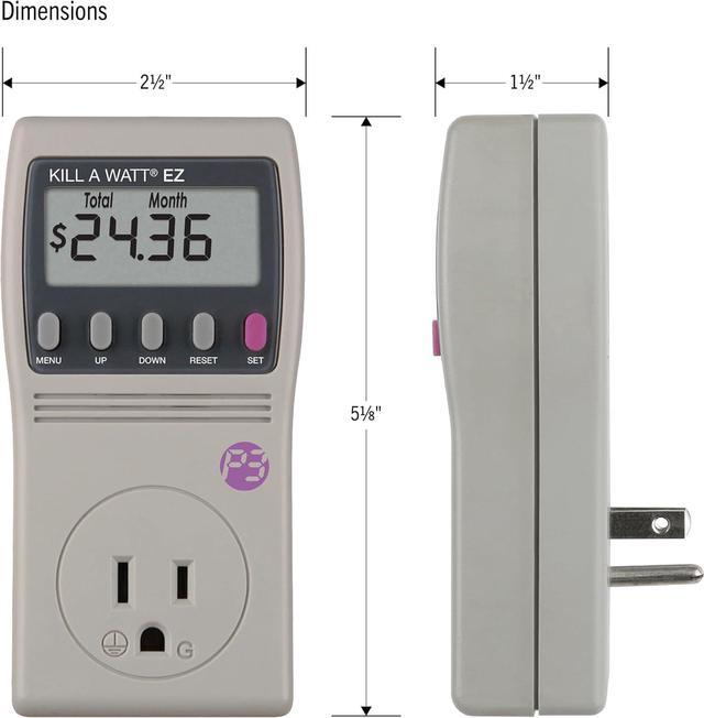 Alt view image 3 of 4 - P3 International P4460 Kill A Watt EZ Electricity Usage Monitor , grey