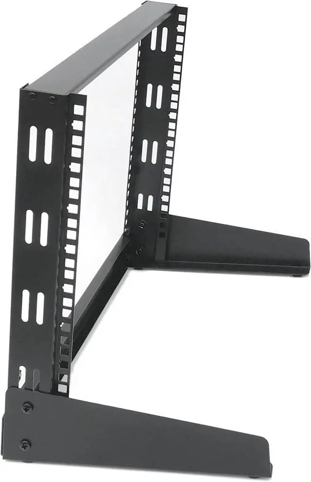 Alt view image 5 of 5 - RIVECO 8U Desktop Rack for Network & Audio, 19 Inch 2 Post Open Frame Cabinet with Reinforced Beam, Free Standing Tabletop Racks for IT Server Music Recording Studio AV Equipment