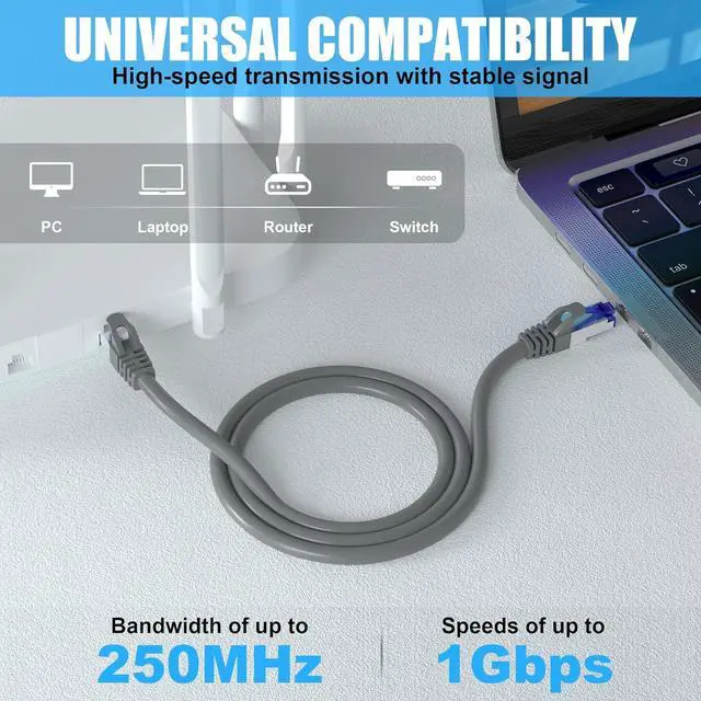 Alt view image 5 of 7 - Cat 6 Outdoor Ethernet Cable 328ft / 100M (20 RJ45), 23AWG Shielded Ethernet Cable Cat 6 Bulk, FTP, Waterproof, Direct Burial, In-Ground, UV Resistant, Network, LAN, Internet, Cat6 Cable - 328 Feet