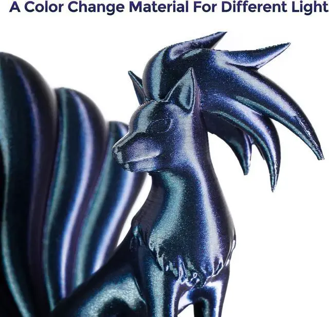 Alt view image 2 of 5 - FLASHFORGE PETG Pro Filament 1.75mm +/- 0.02mm Burnt Titanium, Color Changeable 3D Printer Filament 1kg, Chameleon 3D Printing Filament Changing Colors with Light, Perfectly Hide The Layer Line