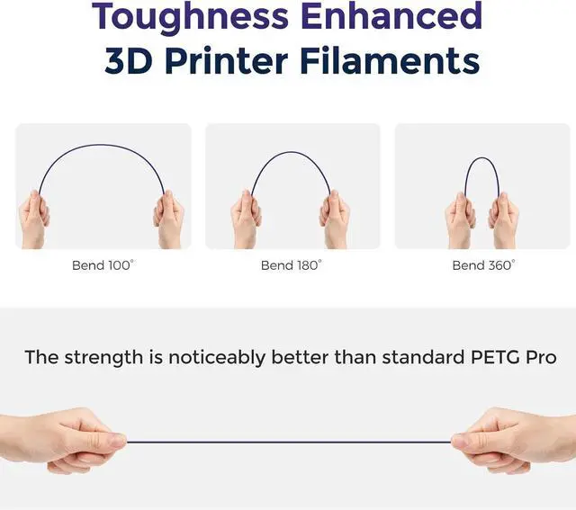 Alt view image 5 of 5 - FLASHFORGE PETG Pro Filament 1.75mm +/- 0.02mm Burnt Titanium, Color Changeable 3D Printer Filament 1kg, Chameleon 3D Printing Filament Changing Colors with Light, Perfectly Hide The Layer Line