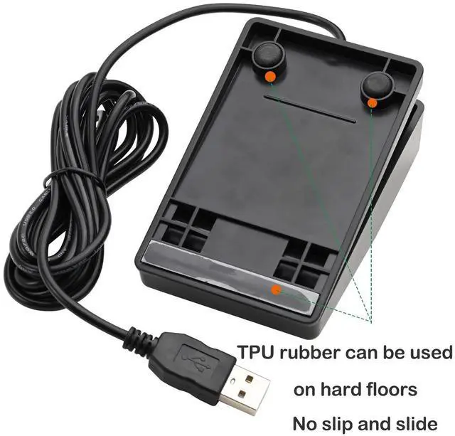 Alt view image 5 of 7 - iKKEGOL USB Foot Pedal, USB Single Foot Switch Game Control, One Key Programmable Footswitch Map Mouse Keyboard for Video Game Push to Talk, Transcription HID