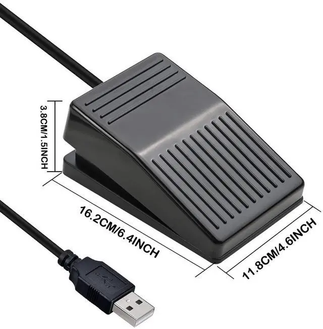 Alt view image 6 of 7 - iKKEGOL USB Foot Pedal, USB Single Foot Switch Game Control, One Key Programmable Footswitch Map Mouse Keyboard for Video Game Push to Talk, Transcription HID