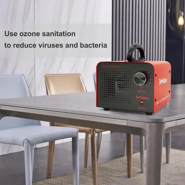 Alt view image 5 of 6 - BeHappy Ozone Generator 10,000mg/h, Industrial Ozone Machine Odor Remover for Room, Home