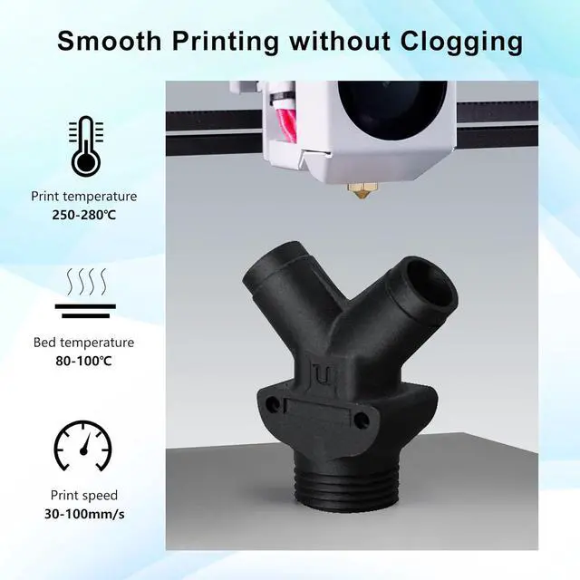 Alt view image 4 of 7 - IEMAI Carbon Fiber ABS Filament 1.75mm, Black ABS-CF 1kg Spool, High Strength, Impact & Heat Resistant 3D Printer Filament, Perfect for Functional Parts & Industrial Applications