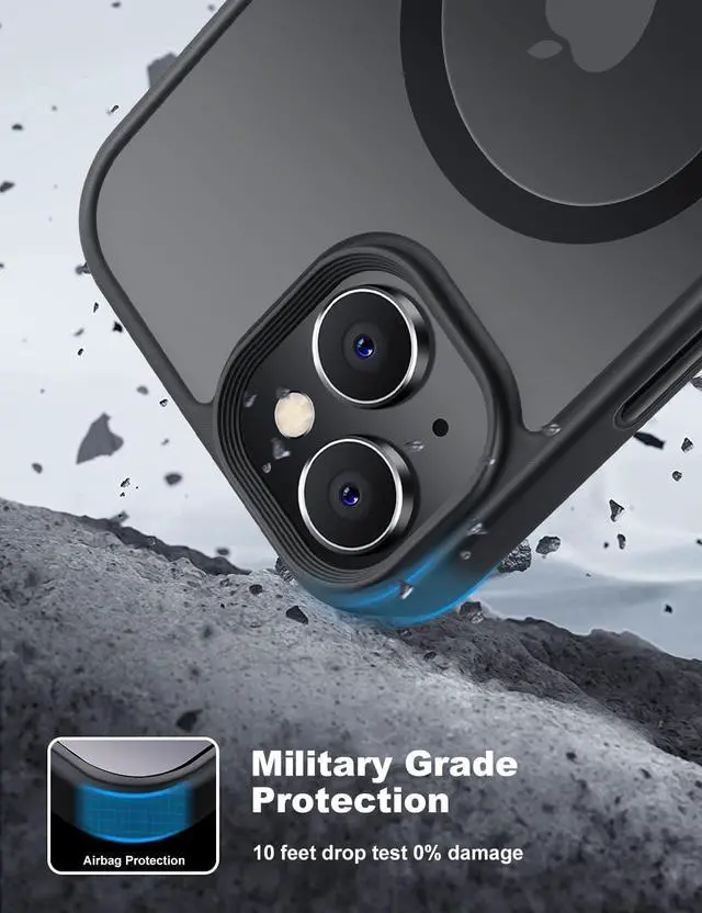 Alt view image 3 of 7 - Magnetic for iPhone 15 Case Drop Resistant Matte Skin Feeling Back Cover Shockproof Slim Fit for iPhone 15 Phone CaseMatte Black