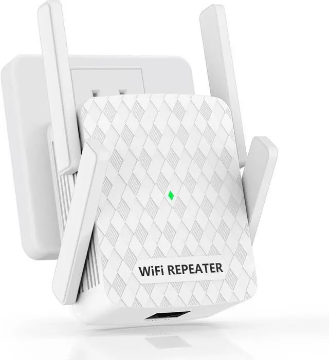 Main image of WiFi Extender Signal Booster, Internet Wireless Repeater for Home Coverage up to 10000sq.ft and 35 Devices, 1200Mbps WiFi Booster with Ethernet Port, Dual Band 2.4G/5G, 4 Antennas