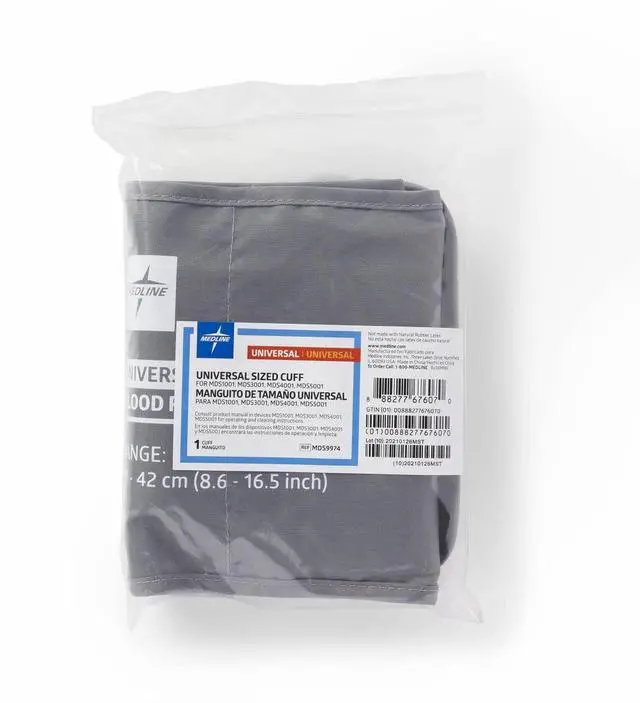Alt view image 2 of 4 - Medline Elite Universal Replacement Upper Arm Cuff for Digital Blood Pressure Monitor, Accurate and Comfortable, Fits Arms 22-42 cm