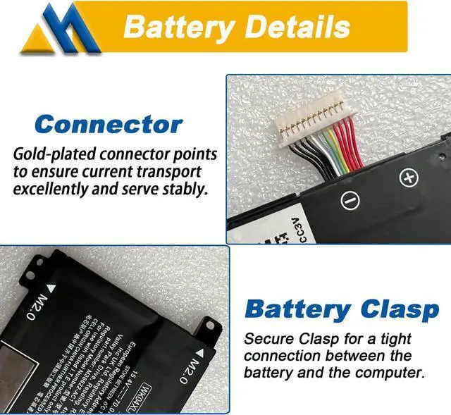 Alt view image 4 of 6 - 70.07Wh WK04XL Laptop Battery Replacement for Hp Victus 16-b 16-c 16-d 16-e Series 16-D0013DX 16-D0001UR 16-D1113TX 16-E0005UA 16-E0029UR 16-E0194NW HSTNN-OB2C M38822-AC1 4-Cell