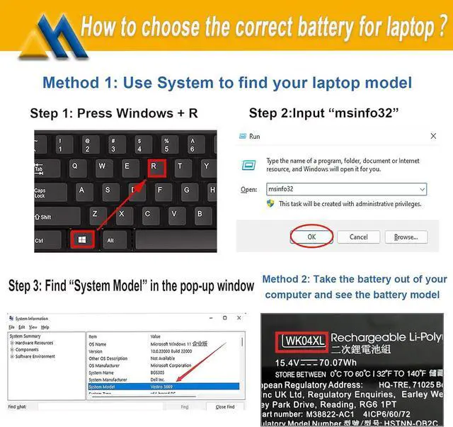 Alt view image 6 of 6 - 70.07Wh WK04XL Laptop Battery Replacement for Hp Victus 16-b 16-c 16-d 16-e Series 16-D0013DX 16-D0001UR 16-D1113TX 16-E0005UA 16-E0029UR 16-E0194NW HSTNN-OB2C M38822-AC1 4-Cell