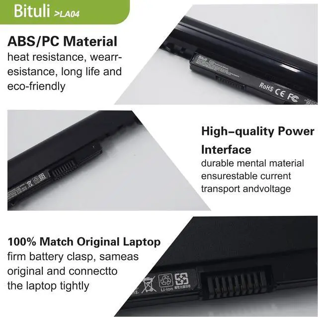 Alt view image 3 of 6 - LA04 776622-001 Replacement Battery for LA03DF 15-F272WM 15-F233WM 15-F211WM 752237-001 728460-001 15-F162DX 15-F039WM 15-N210DX 15-F100DX 15-F010DX