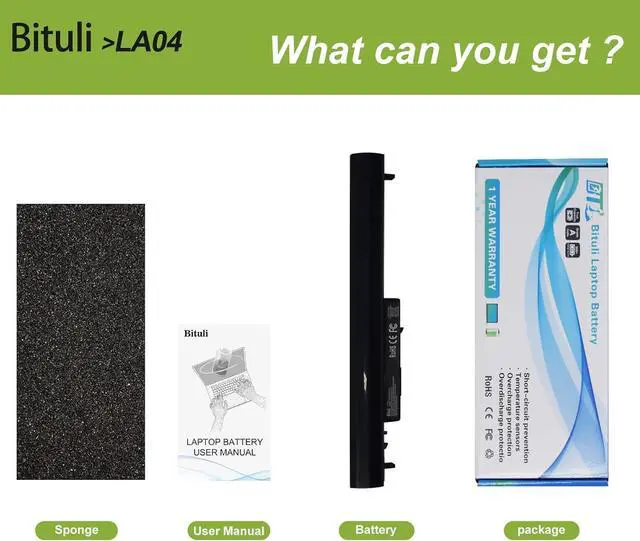 Alt view image 6 of 6 - LA04 776622-001 Replacement Battery for LA03DF 15-F272WM 15-F233WM 15-F211WM 752237-001 728460-001 15-F162DX 15-F039WM 15-N210DX 15-F100DX 15-F010DX