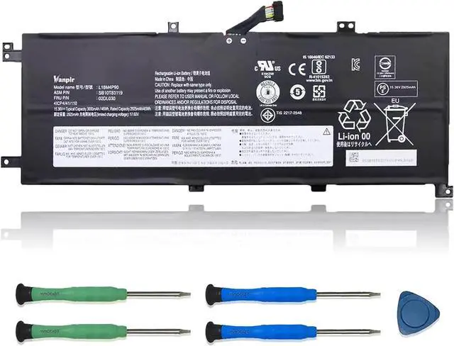 Main image of L18M4P90 Laptop Battery Replacement for Lenovo ThinkPad L13 Yoga Series SB10T83120 L18D4P90 L18C4P90 02DL032 5B10W13933 02DL030 SB10T83119 02DL031 5B10W13934 5B10W13935 15.36V 46Wh 3000mAh