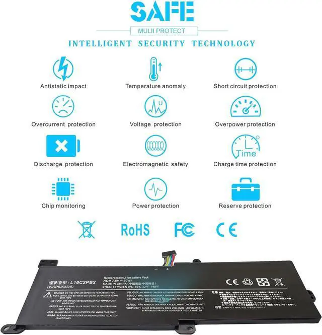 Alt view image 6 of 6 - L16C2PB2 Battery for Lenovo IdeaPad 330 320 S145 330-15ikb 330-15igm 330-15ast 320-15ikb 320-17ikb 320-15abr 320-15iap s145-15iwl s145-15ast L16M2PB2 L16M2PB1 L17L2PF1 L16C2PB1 L16L2PB2 L16L2PB3