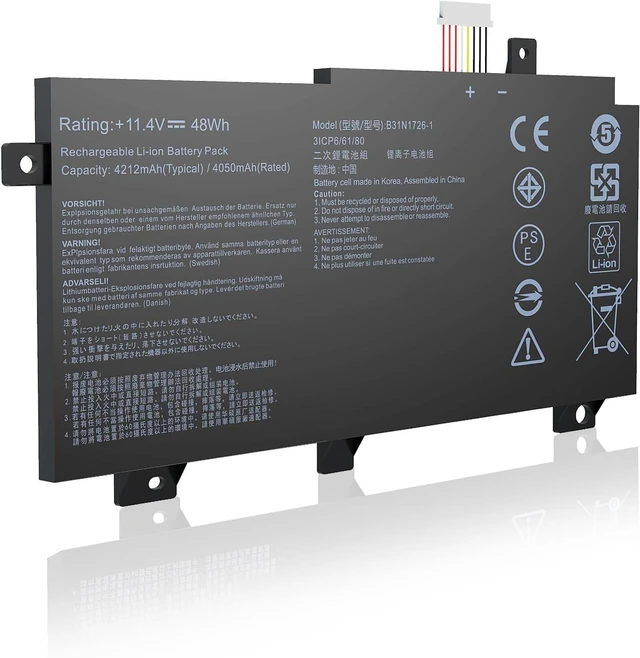 Alt view image 6 of 7 - B31N1726 Battery Replacement for Asus Laptop FX80 FX86 TUF FX505GT FX505GM FX505GE FX505GD FX505DT FX505DV FX505DY FX505 FX504GD FX504GE FX504GM FX504G FFX80 FX80GD FX80G A41LK9H B31BNEH