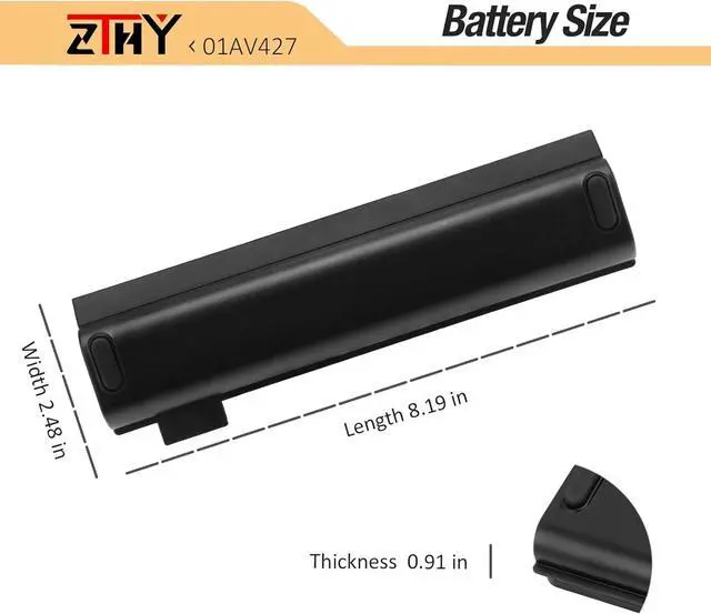 Alt view image 7 of 7 - 01AV427 01AV425 72Wh 61++ Laptop Battery Compatible with Lenovo ThinkPad T480 T470 P51S P52S T570 T580 A485 A475 TP25 Series 4X50M08812 01AV422 01AV423 01AV424 01AV428 01AV490 01AV492 01AV452 10.8V